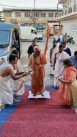 HH Swamiji's arrival, swagta at Trikuta Yatri Niwas, Jammu (12th March 2026)